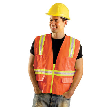 OccuNomix Non-ANSI High Vis Two-Tone Surveyor Safety Vest - LUX-XTRANS