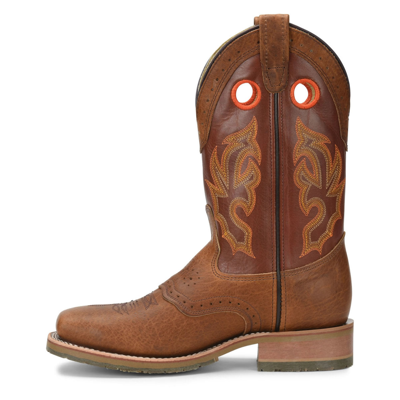 Double-H Men's Mickey 13" Roper Steel Toe Boots, DH5400, Brown