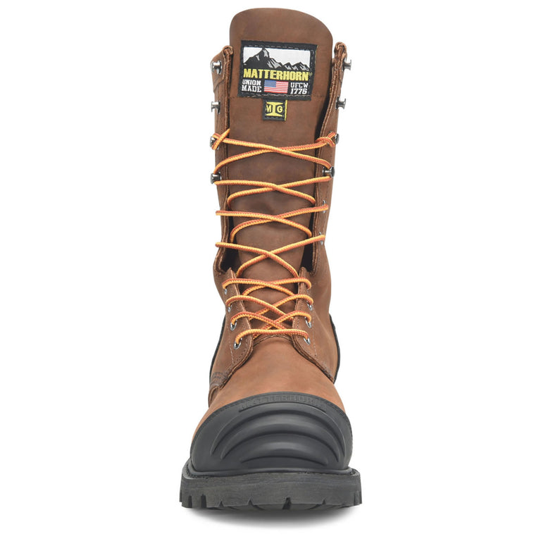 Matterhorn Men's 10" Waterproof Insulated EH Met-Guard Steel Toe Boots, MT910, Brown