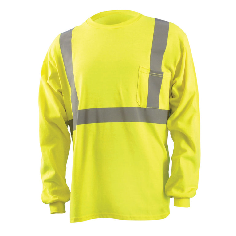 Occunomix Type R Class 2 Hi-Vis Flame Resistant Long Sleeve T-Shirt, FR-TM2212