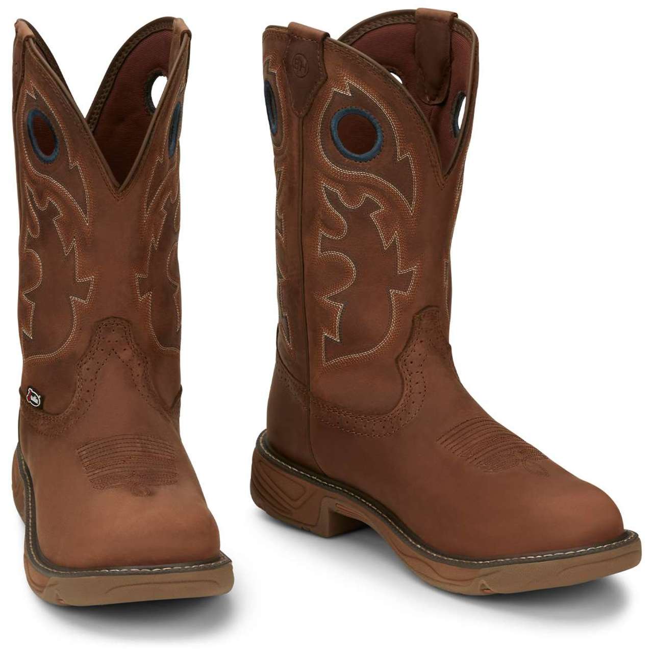 Justin Men's Rush 11" Waterproof EH Soft Toe Boots, SE4332, Brown