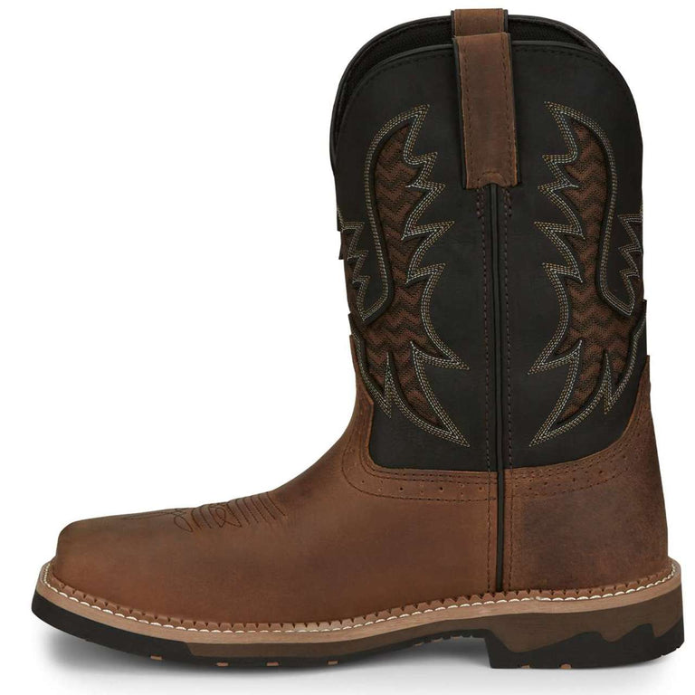 Justin Men's Bolt 11" EH Nano Composite Toe Boots, SE4113, Brown