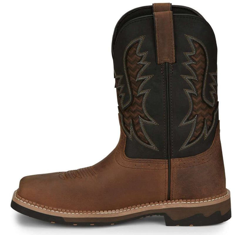 Justin Men's Bolt 11" EH Nano Composite Toe Boots, SE4113, Brown
