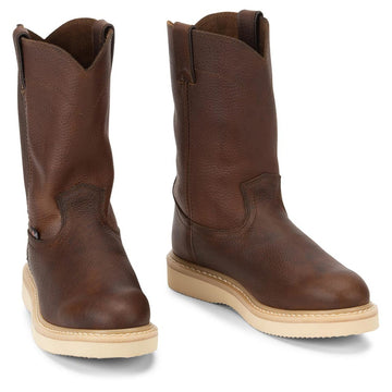 Justin Men's Axe 10" Wellington EH Soft Toe Boots, WK4908, Tan