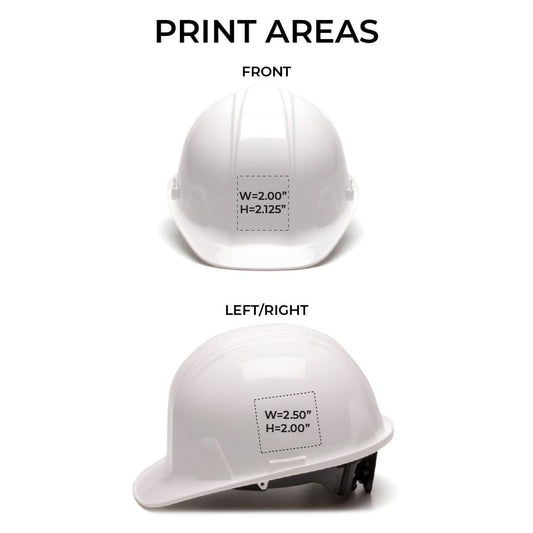Custom Pyramex SL Series Cap Style Hard Hat 4-Point Ratchet Suspension