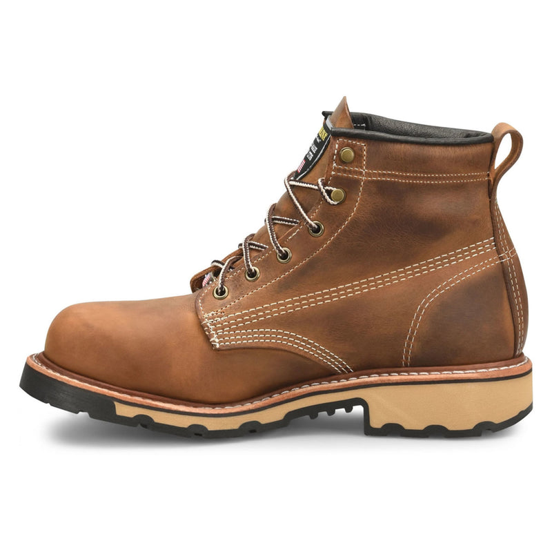 Carolina Men's Ferric USA 6" EH Steel Toe Boots, CA7829, Brown