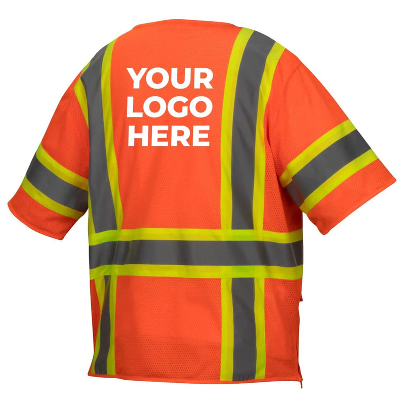 Custom Pyramex Safety RVZ36 Type R Class 3 Hi-Vis Two-Tone Mesh Safety Vest