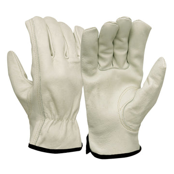 Pyramex GL2004K Select Cowhide Leather Driver Gloves, Natural