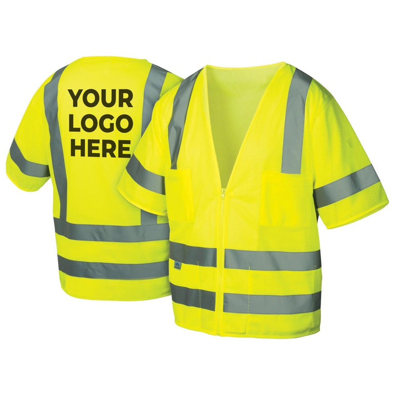 Custom Pyramex Safety RVZ31 Type R Class 3 Hi-Vis Mesh Safety Vest
