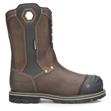 Matterhorn Men's I-BEAM 10" Wellington Waterproof EH Met-Guard Composite Toe Boots, MT2540, Brown