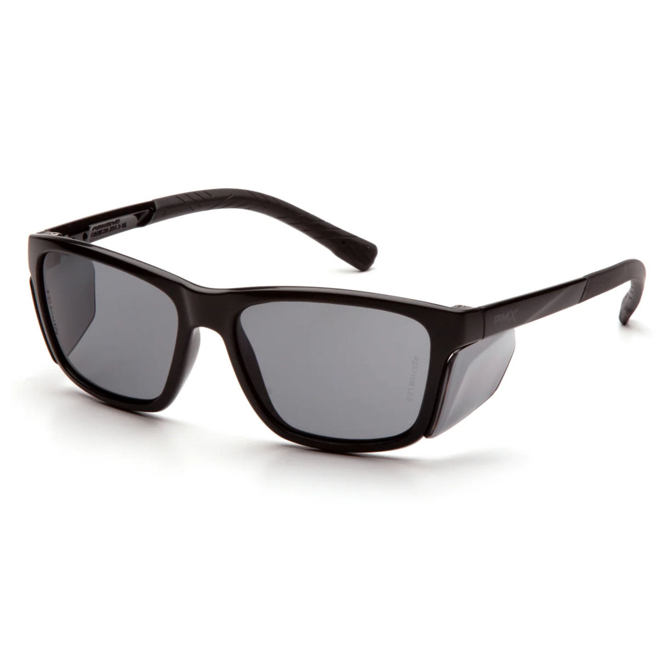 Pyramex Conaire Safety Glasses with Side Shields, Black Frame