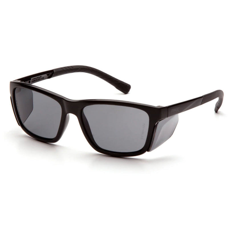 Pyramex Conaire Safety Glasses with Side Shields, Black Frame