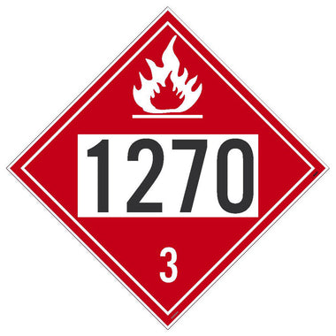 1270 3, 10.75x10.75, Pressure Sensitive Vinyl Placard