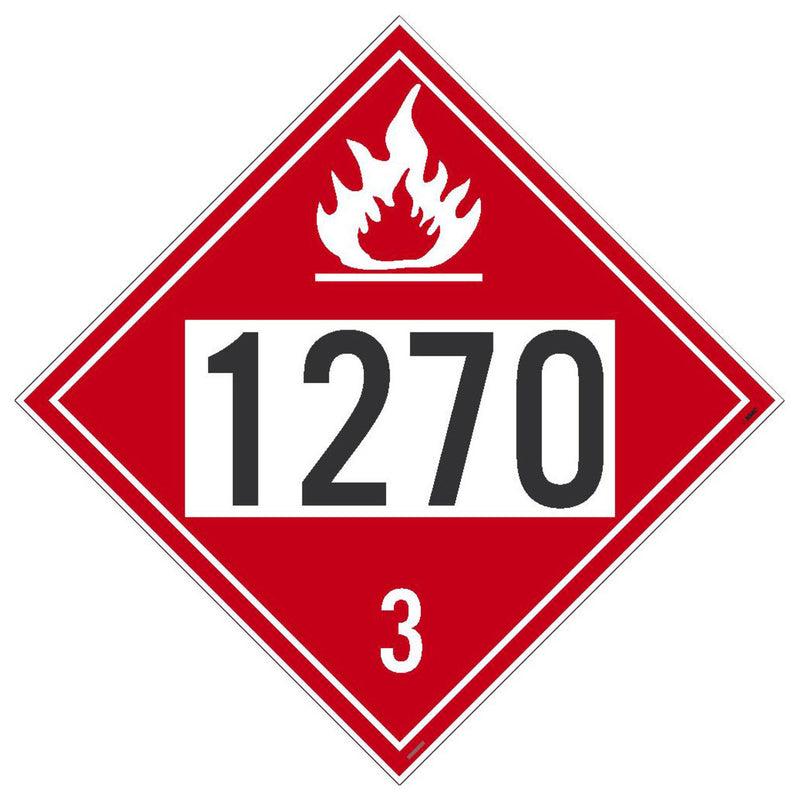 1270 3, 10.75x10.75, Pressure Sensitive Vinyl Placard