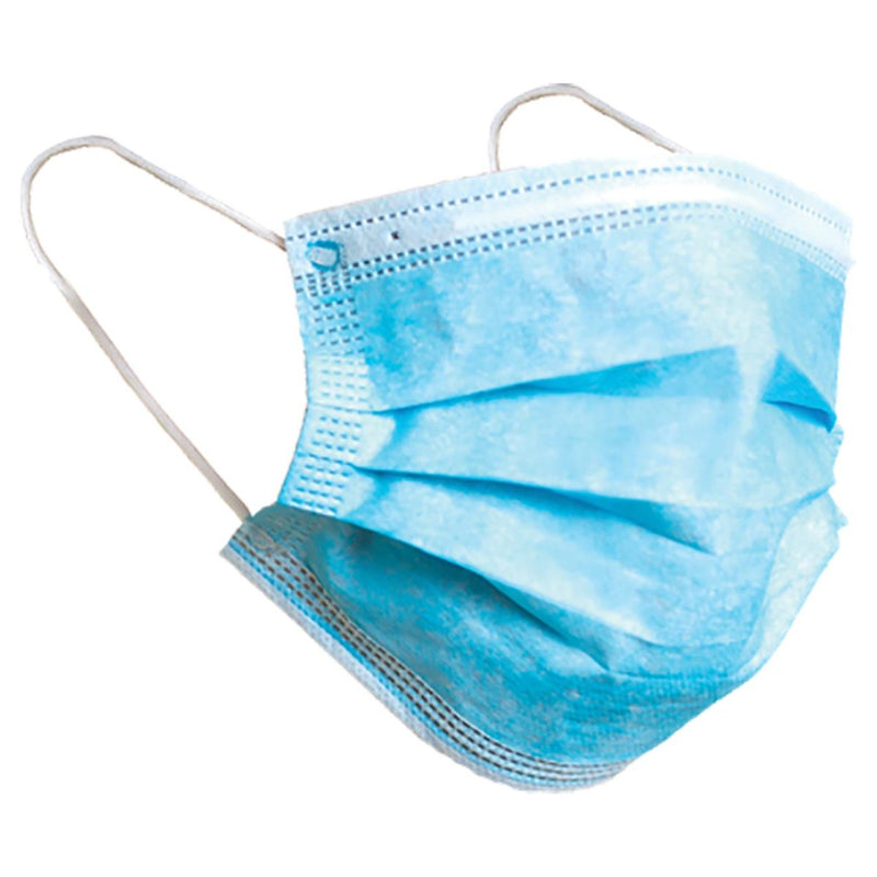 Altor Safety Surgical Mask with No Nose Wire 62232NW, 4-Ply ASTM Level 3, USA Made, Blue