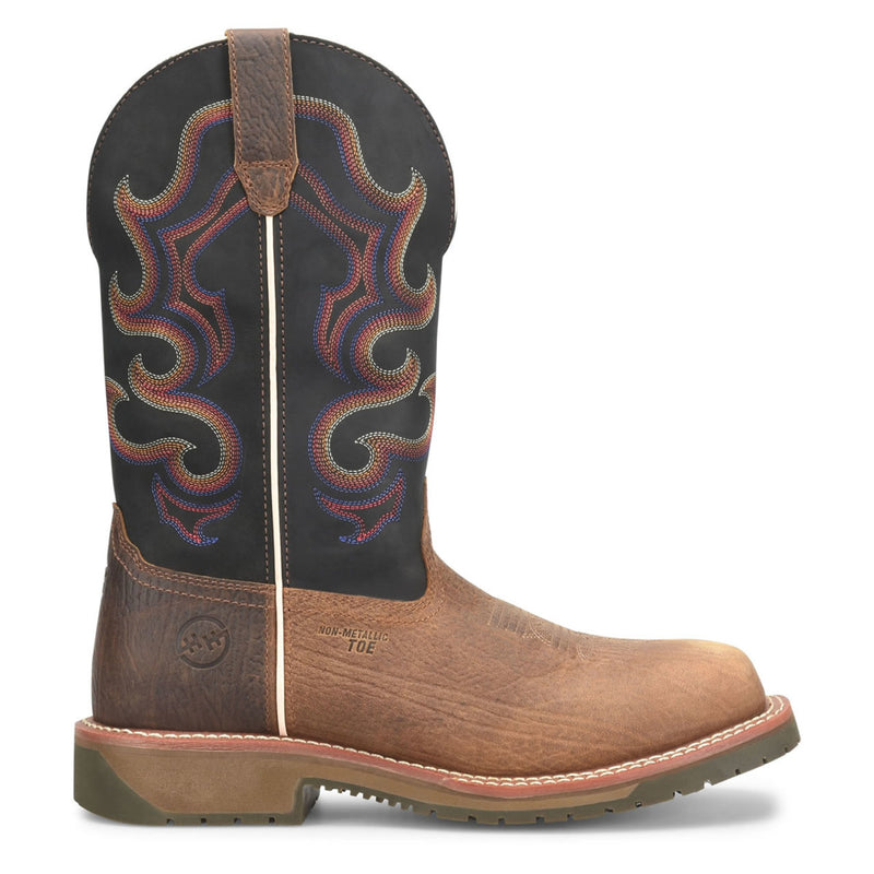 Double-H Boots Men's Belgrade 12" Roper EH Composite Toe Boots, DH6140, Brown