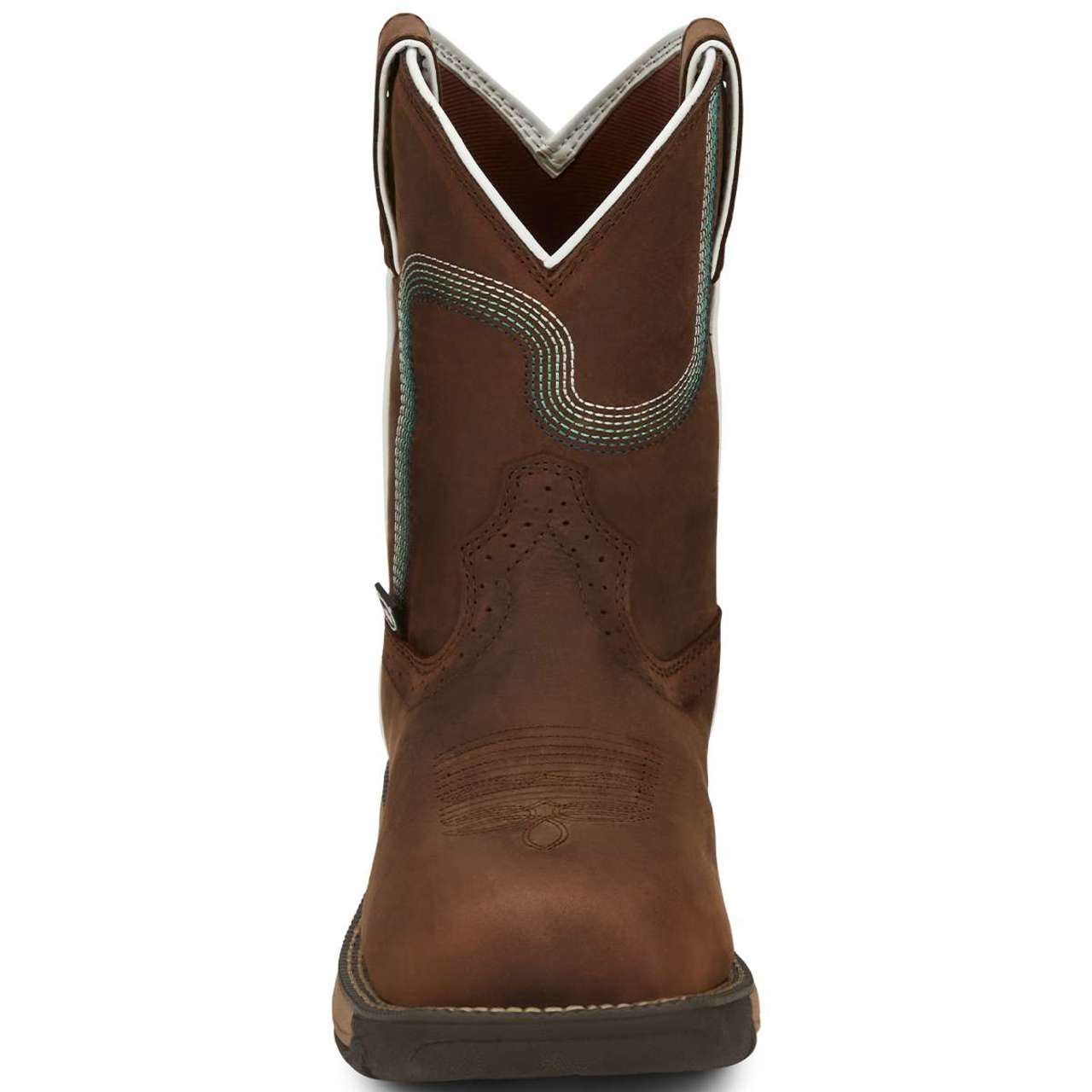 Justin Women's Stampede Rush 8" Waterproof EH Composite Toe Boots, SE4360, Brown