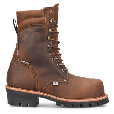 Matterhorn Men's 9" Logger Waterproof Insulated EH Composite Toe Boots, Made in USA, MT2580, Brown