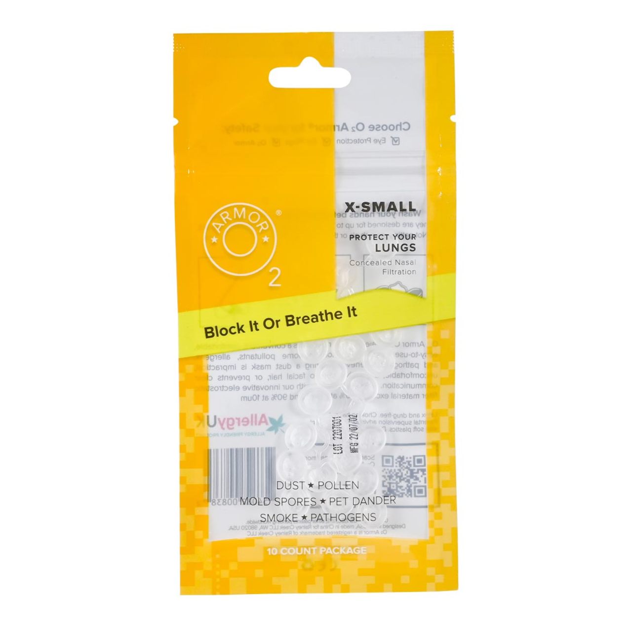 O2 Armor Nose Filter - 10 Pack
