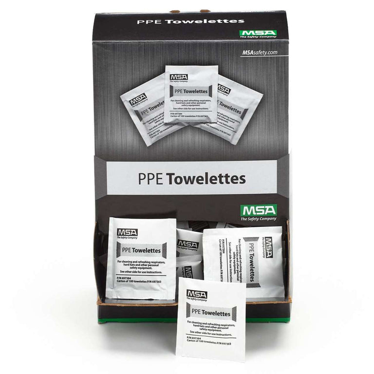 MSA PPE Alcohol Cleaning Wipes, Box of 100 (697383)