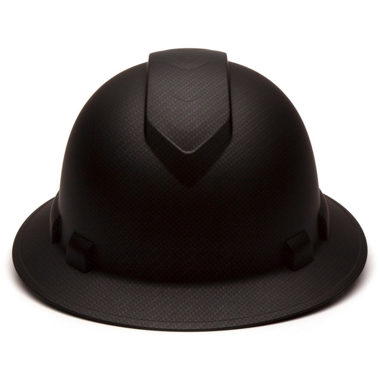 Pyramex Ridgeline Full Brim Hard Hat 4-Point Ratchet Suspension, HP54117, Black Graphite