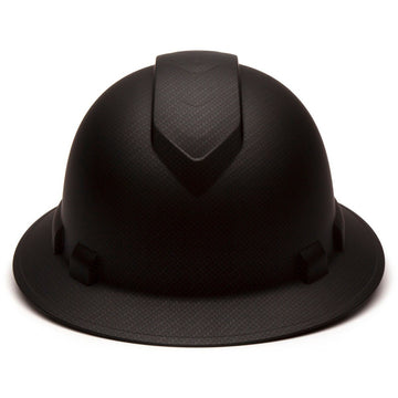 Pyramex Ridgeline Full Brim Hard Hat 4-Point Ratchet Suspension, HP54117, Black Graphite