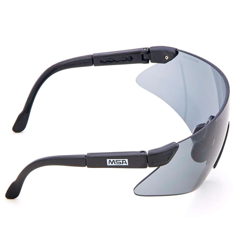 MSA Luxor Safety Glasses, Gray Lens, Black Frame - 697517