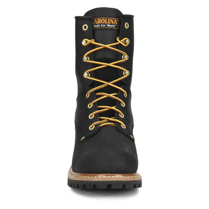 Carolina Men's Elm 8" Logger EH Soft Toe Work Boots, CA825, Black