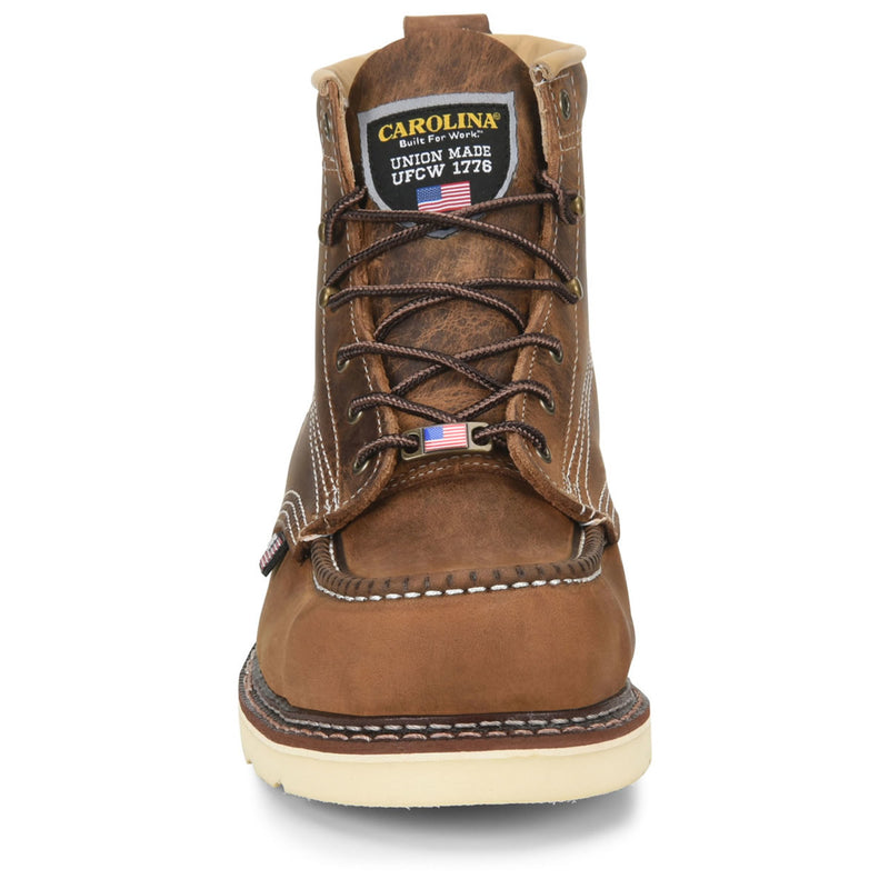 Carolina Men's AMP 6" USA EH Steel Toe Boots, CA7811, Tan