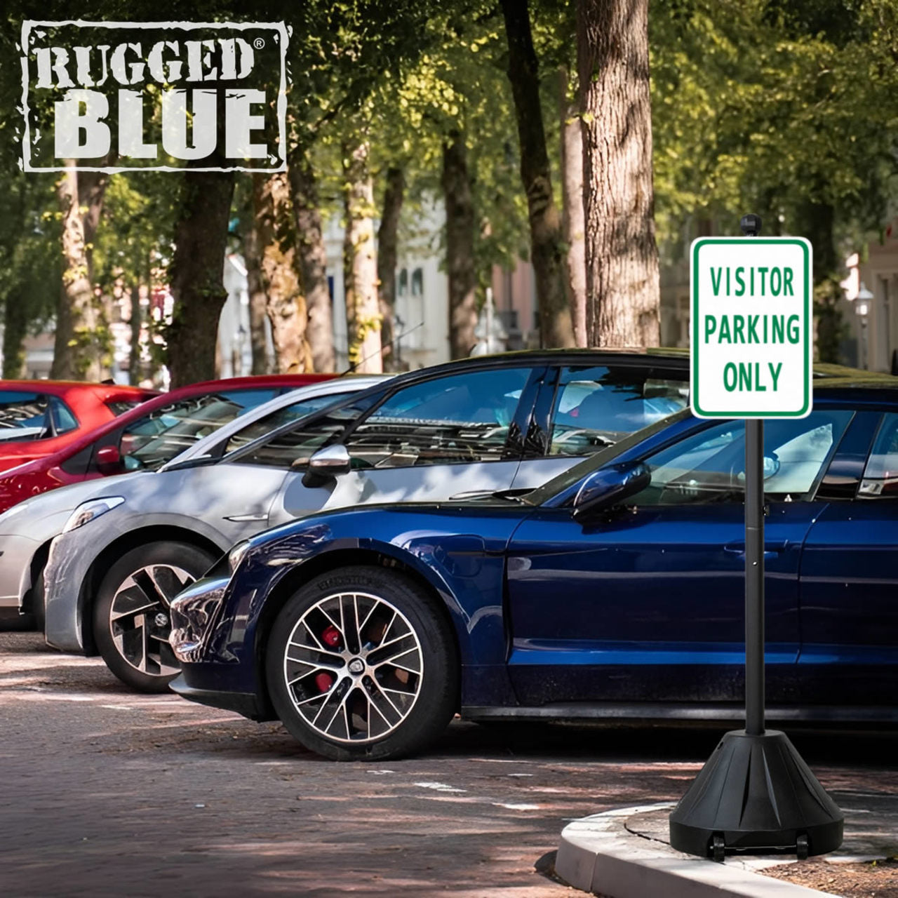 Visitor Parking Only Sign, 18 in x 12 in, Engineer Grade Reflective Aluminum