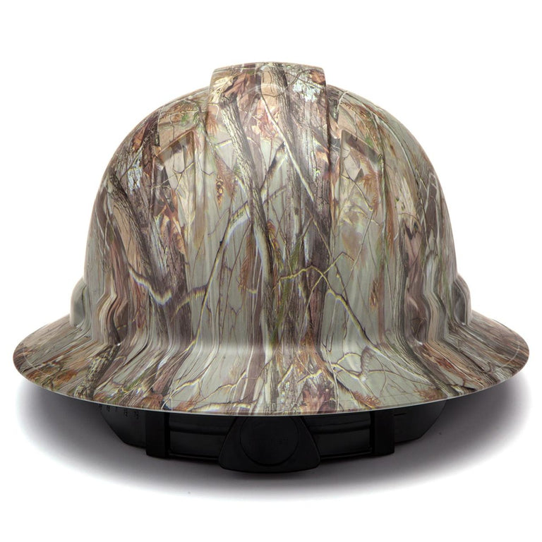 Custom Pyramex Ridgeline HD Full Brim Hard Hat, 4-Point Ratchet Suspension