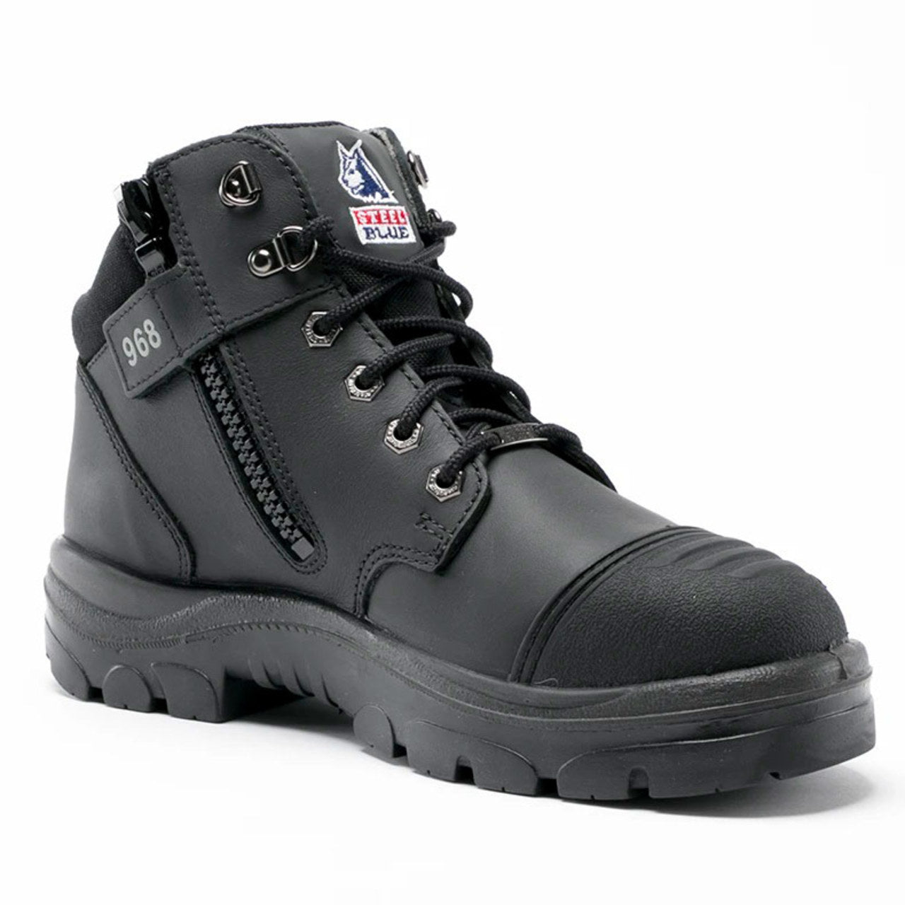 Steel Blue Men's Parkes Zip 6" EH Steel Toe Boots, 812968, Black