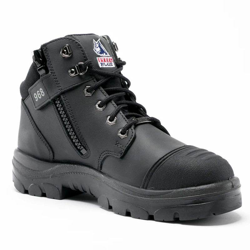 Steel Blue Men's Parkes Zip 6" EH Steel Toe Boots, 812968, Black
