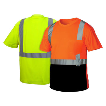 Pyramex RTS21B Type R Class 2 Hi-Vis Black Bottom Short Sleeve T-Shirt