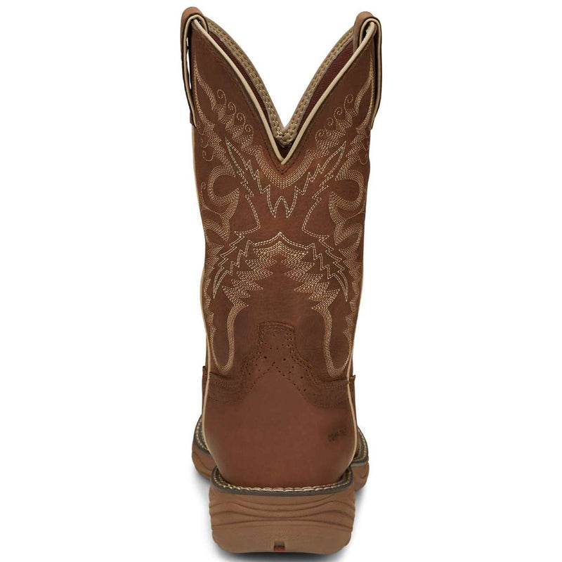 Justin Women's Stampede Rush 11" Waterproof EH Nano Composite Toe Boots, SE4352, Brown