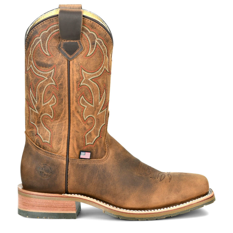 Double-H Men's Anton 11" Roper Steel Toe Boots, DH4637, Brown