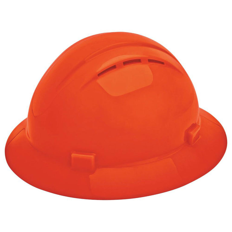 Custom Delta Plus Americana Vented Full Brim Hard Hat, 4-Point Mega Ratchet Suspension
