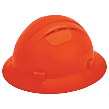 Delta Plus Americana Vented Full Brim Hard Hat, 4-Point Ratchet Suspension