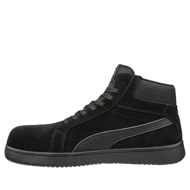 Puma Safety Women's Iconic Mid EH Composite Toe Shoes, 630315, Black
