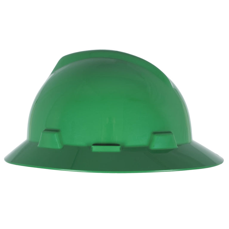 MSA V-Gard Green Full Brim Hard Hat