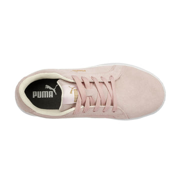 Puma Safety Women's Icon Suede Low EH Composite Toe Shoes, 640145, Pink/White