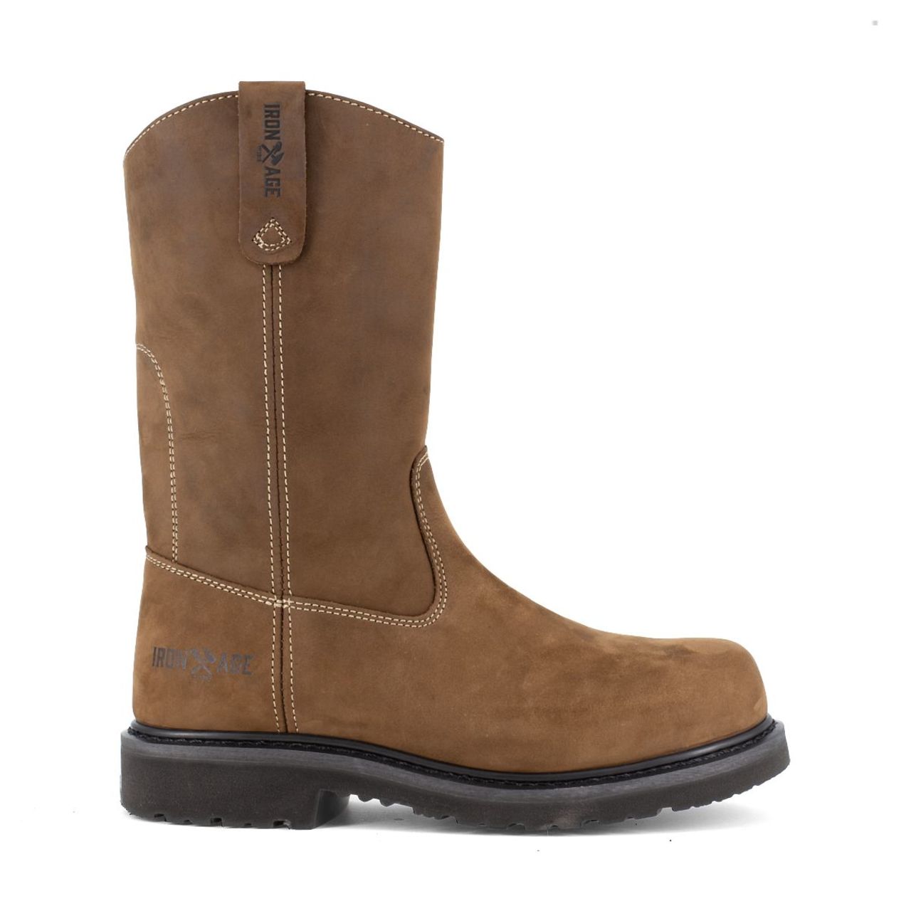 Iron Age Men's Solidifier 11" Pull-On ESD Composite Toe Work Boots, Brown - IA5095