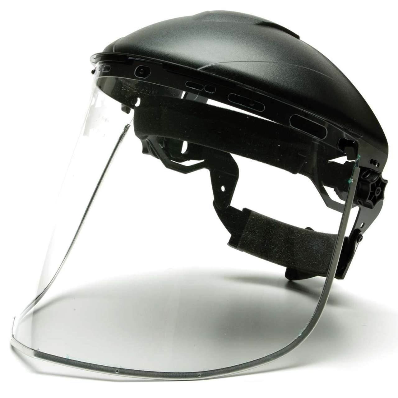 Pyramex Ridgeline Face Shield Combo, Ratchet Suspension, Clear Polycarbonate, HGBRKITCS