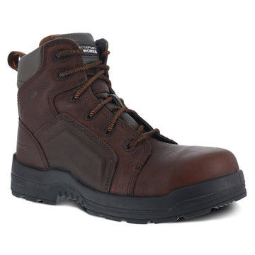 Rockport Works Women's More Energy 6" EH Composite Toe Work Toe Boots, Brown - RK664