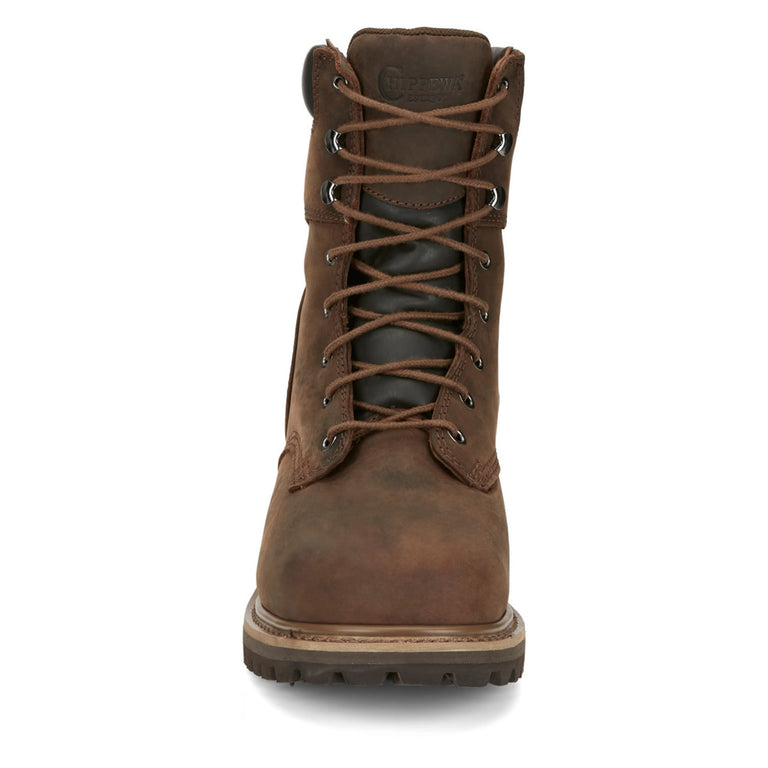 Chippewa Men's Hador 8" Logger Insulated EH Steel Toe Boots, 55025, Brown