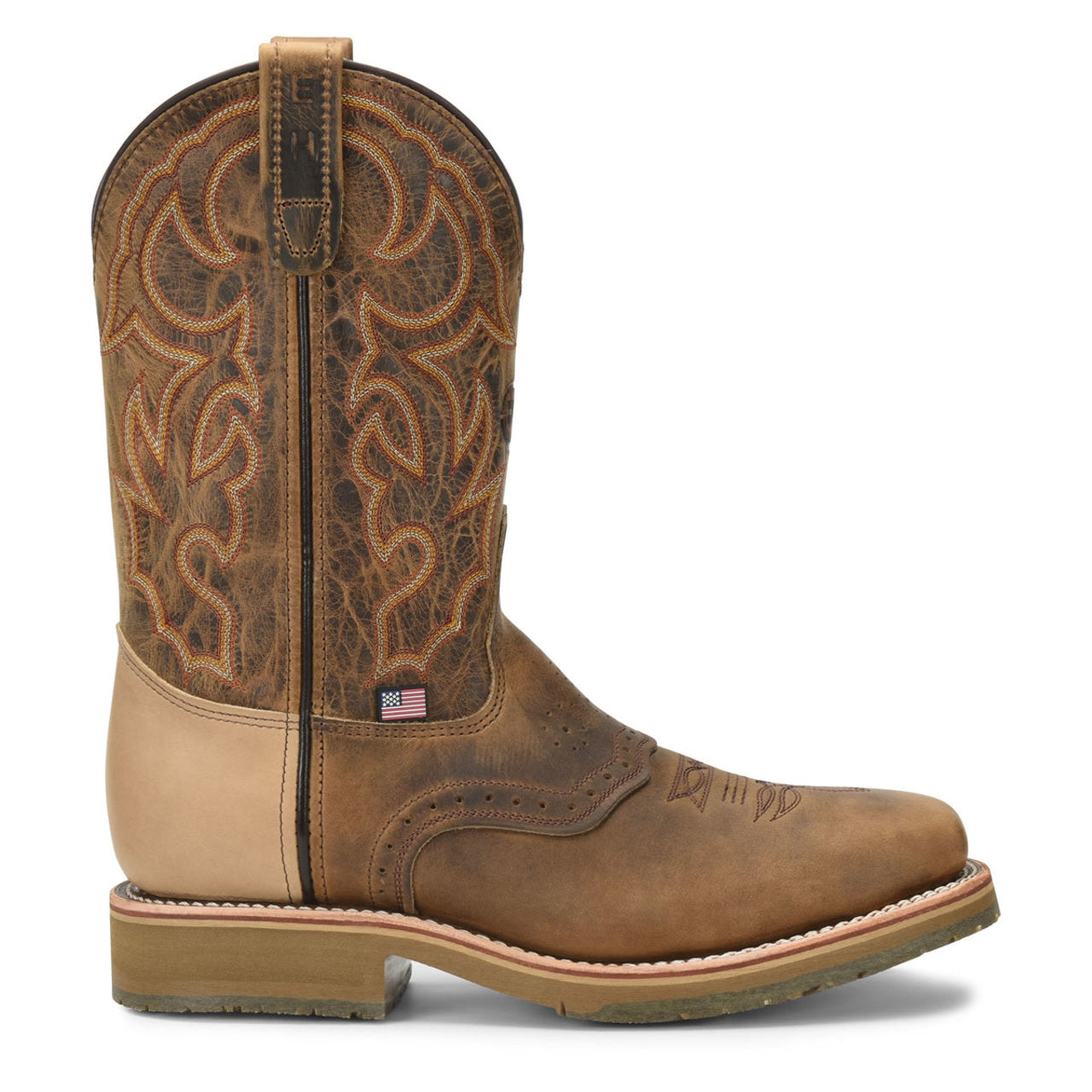 Double-H Boots Men's Dwight 11" Roper Steel Toe Boots, Brown, DH3567