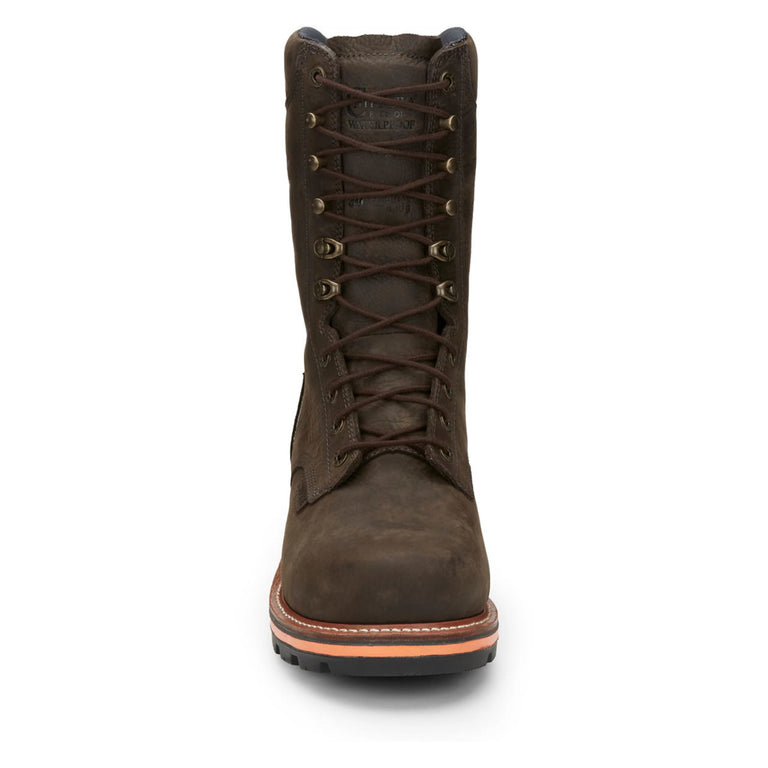 Chippewa Men's Thunderstruck 10" Logger Waterproof Insulated EH Nano Composite Toe Boots, TH1031, Brown