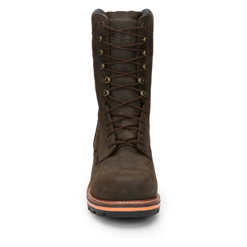 Chippewa Men's Thunderstruck 10" Logger Waterproof Insulated EH Nano Composite Toe Boots, TH1031, Brown