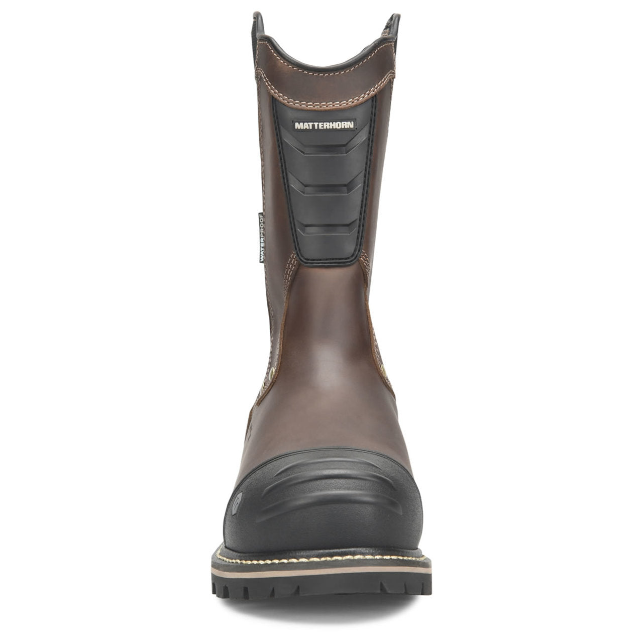Matterhorn Men's I-BEAM 10" Wellington Waterproof EH Met-Guard Composite Toe Boots, MT2540, Brown
