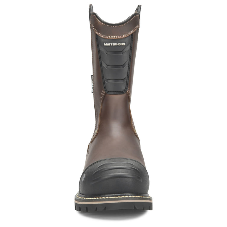 Matterhorn Men's I-BEAM 10" Wellington Waterproof EH Met-Guard Composite Toe Boots, MT2540, Brown